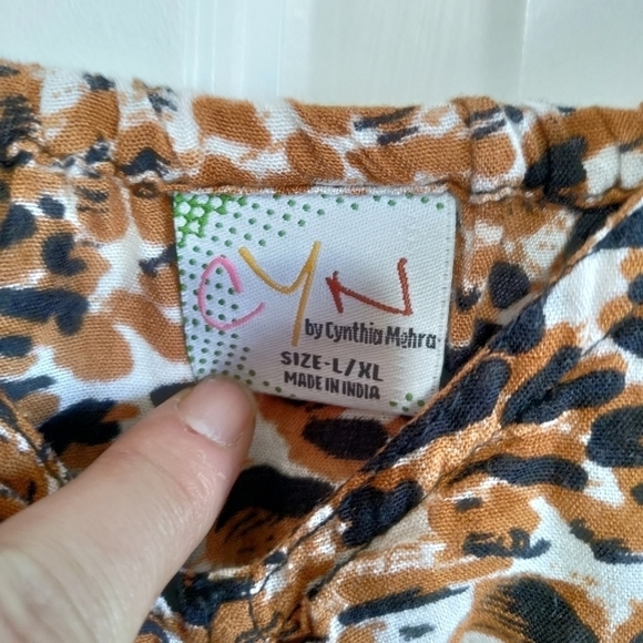 Cyn by Cynthia Mehr Cheetah print baby doll mini dress lg/xl - Picture 6 of 7